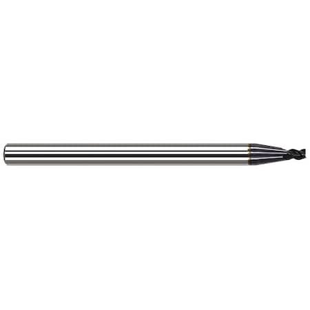 Harvey Tool 1/8 in. dia. x 0.0050 in. Radius x 3/16 Carbide Corner Radius End Mill for Medium Alloy Steels 881908-C3